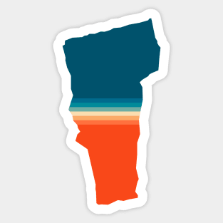 Vermont State Retro Map Sticker